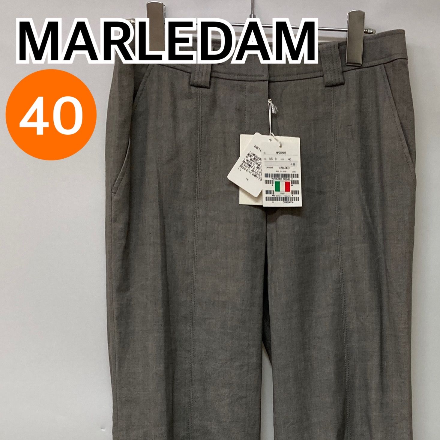 MARLEDAM パンツ カジュアルパンツ スラックス 日本製 グレー メンズ レディース 40サイズ CB643