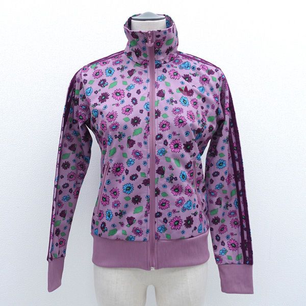 adidas ×RODEO CROWNS トラックジャケット　花柄 Mサイズ アディダス ロデオクラウンズ ジャージ トラックジャケット 花柄