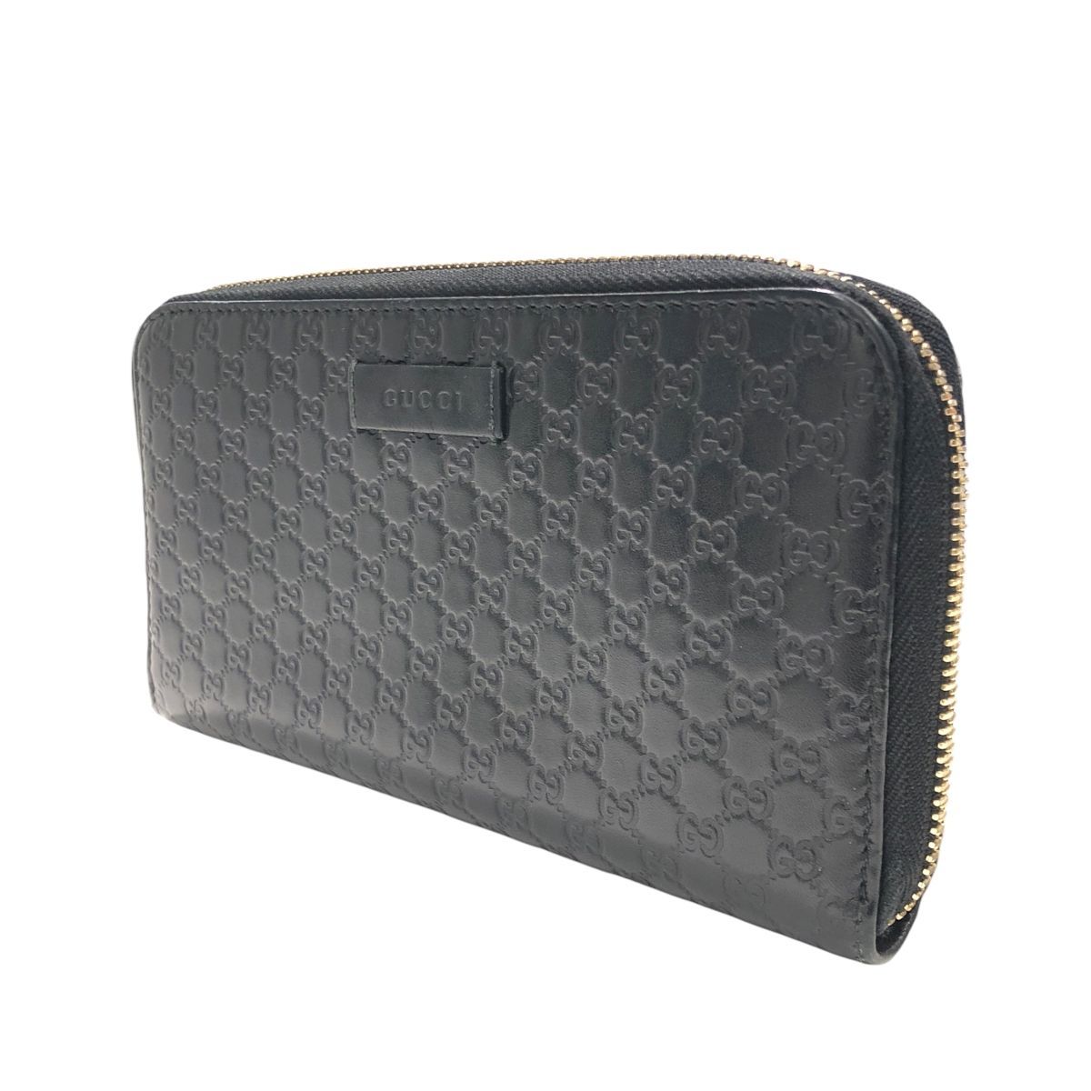 中古】 GUCCI グッチ シマ ラウンドジップウォレット ブラック 中古】 GUCCI グッチ シマ ラウンドジップウォレット ブラック