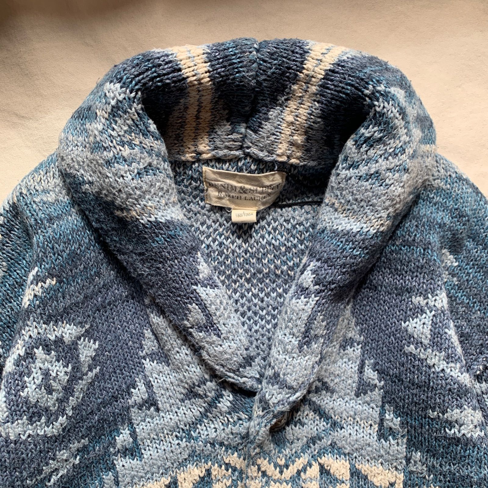 DENIM&SUPPLY RALPH LAUREN コットンニット ショールカラー