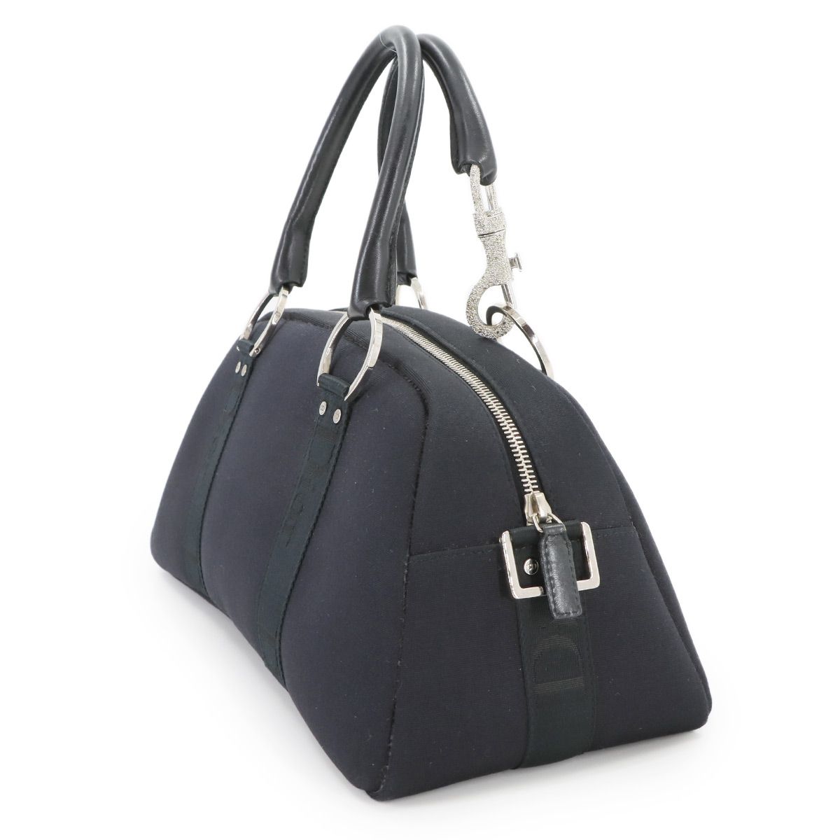 Christian Dior ディオール レザー×ナイロン ボストンバッグ Christian Dior ディオール レザー×ナイロン ボストンバッグ Christian