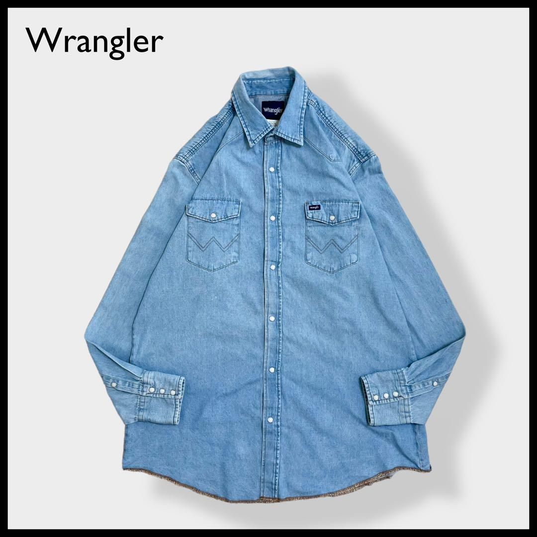 【Wrangler】ウエスタンシャツ デニムシャツ XLT ビッグサイズ