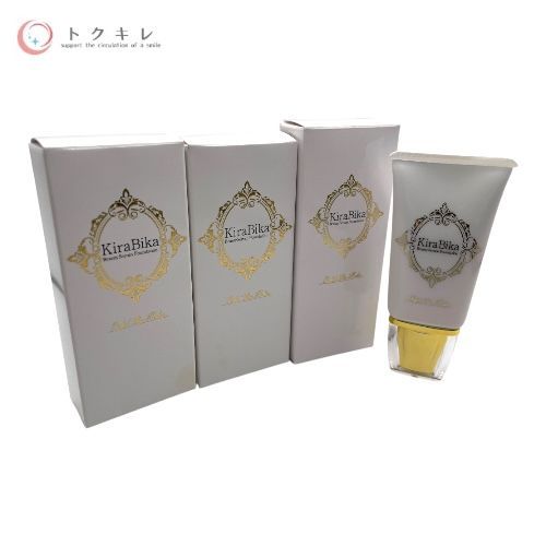 トクキレ KiraBika きらびか ビューティーセラムファンデーションS 美容液ファンデーション ライトオークル 26g 3点セット ネコポス発送