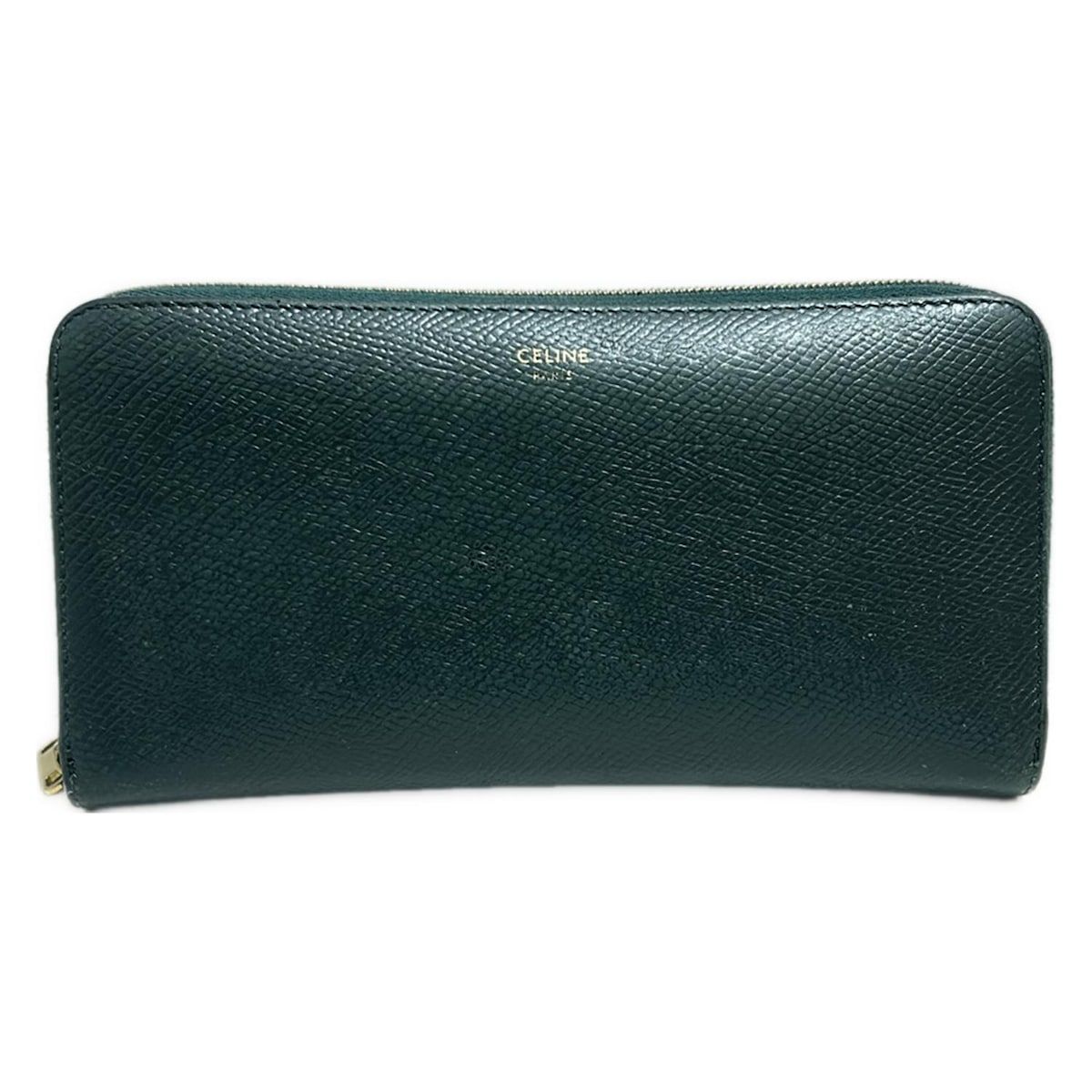 セリーヌ 長財布 ラウンドファスナー ダークグリーン CELINE(セリーヌ) 長財布 - ダークグリーン ラウンドファスナー