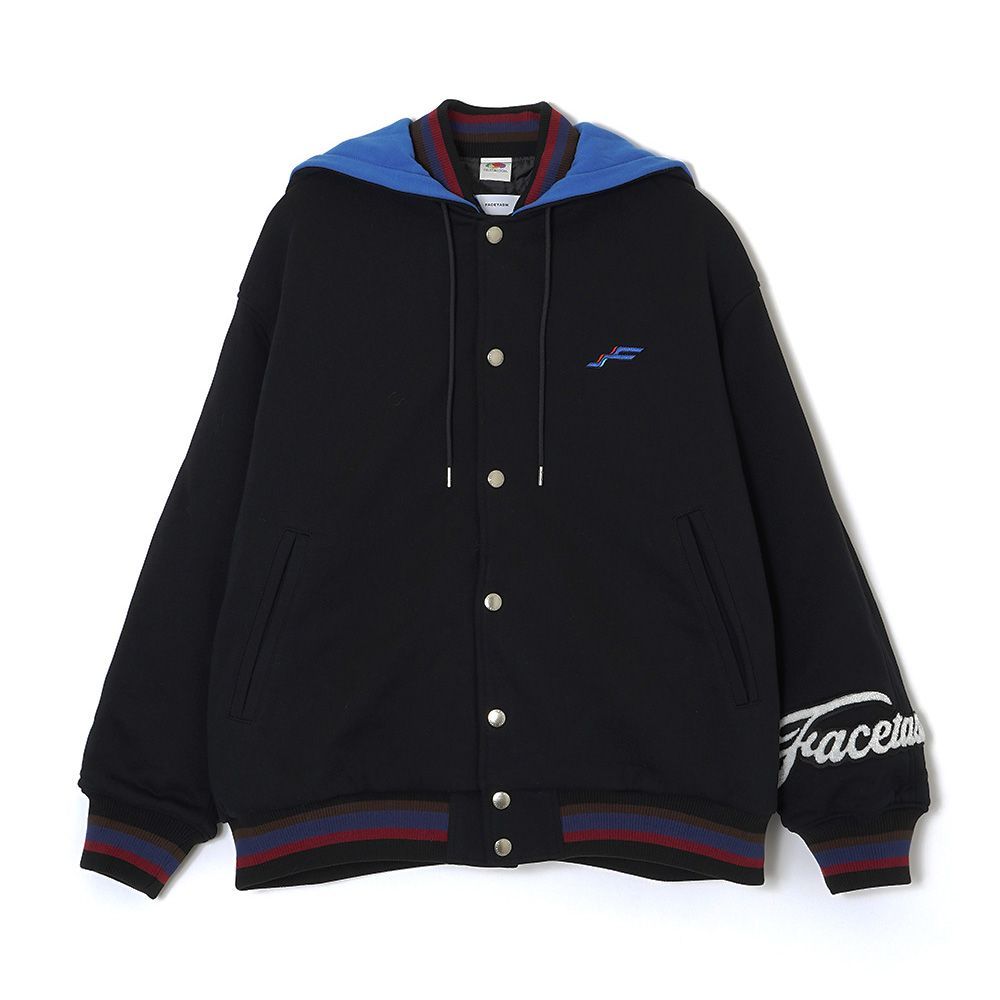 【FACETASM/ファセッタズム】× FRUIT OF THE ROOM / STADIUM JACKET - BLACK / スタジアムジャケット / KR-JK-M01【メンズ】【送料無料】