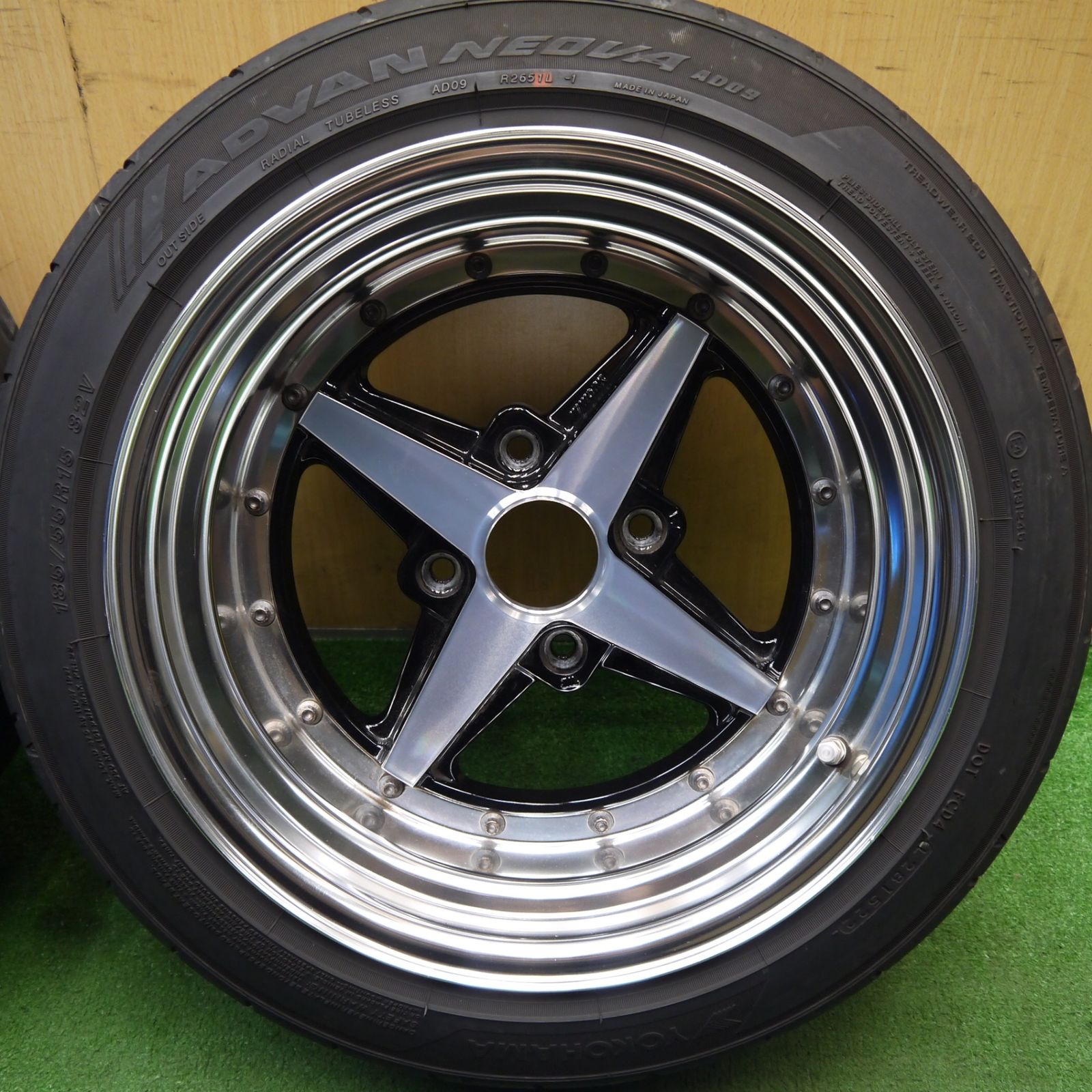 キレイ！22年☆旧車 WORK EQUIP 01 185/55R15 ヨコハマ アドバン NEOVA 
