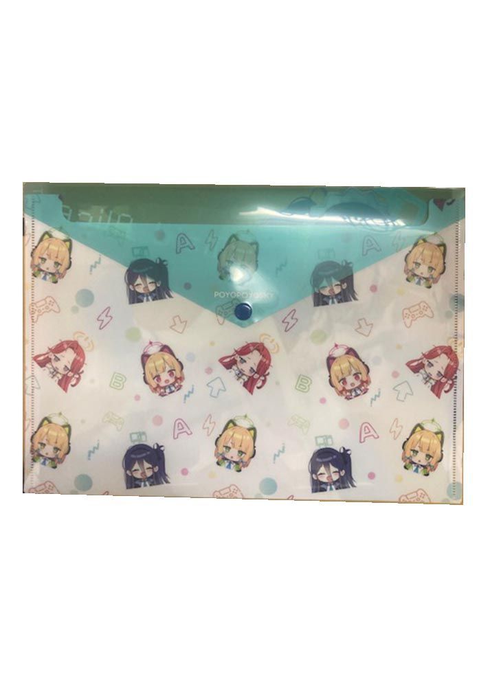 ぽよぽよスカイ][C102 ブルアカ ボタン付きA4クリアファイルケース
