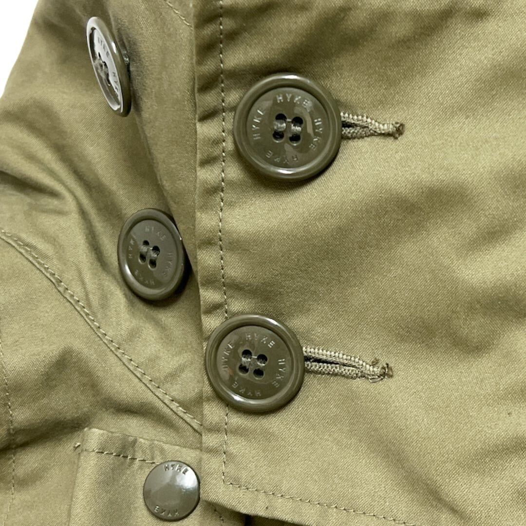 HYKE 21SS N/C MILITARY JACKET - メルカリ