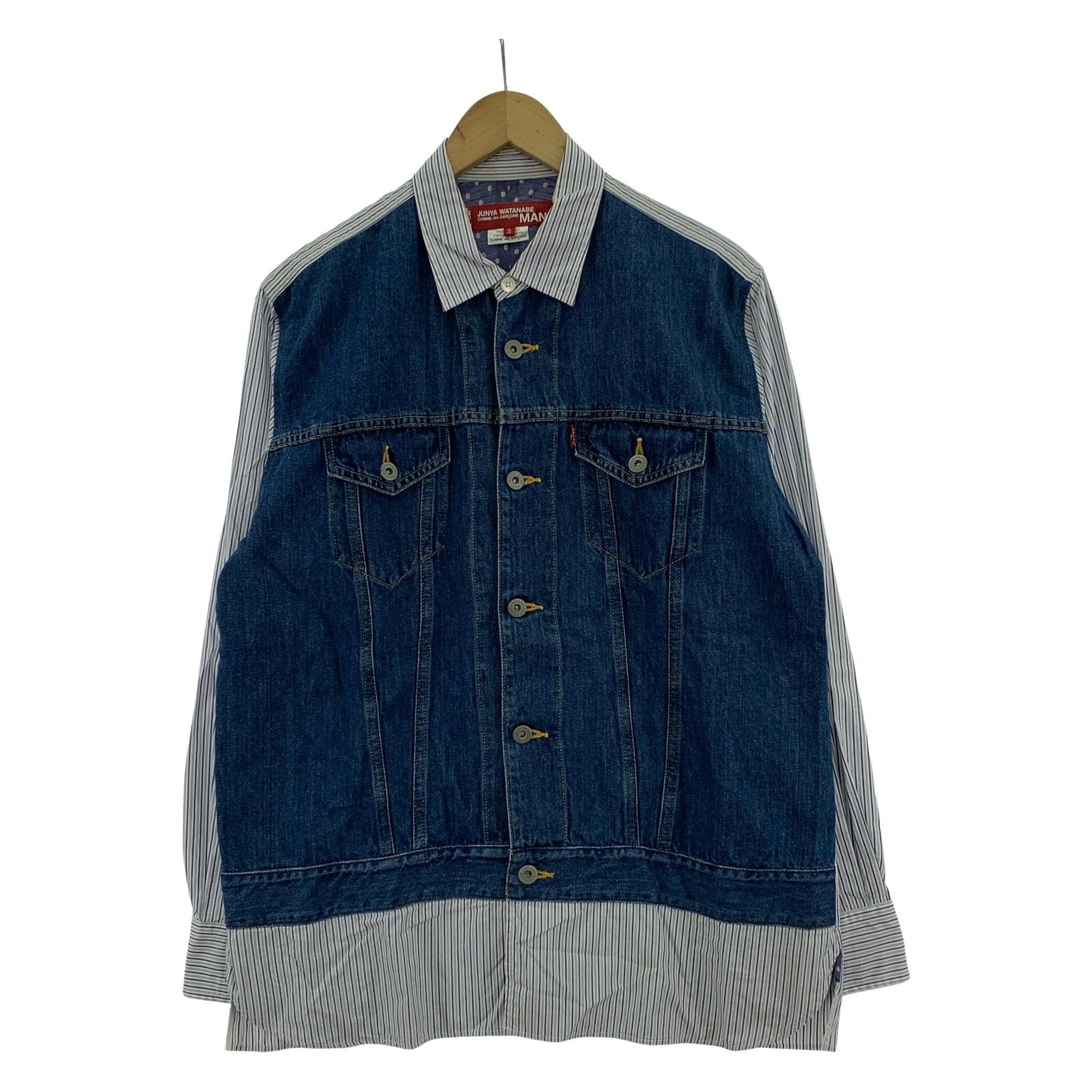 JUNYAWATANABE×Levi's ドッキングシャツ　Sサイズ COMME des GARCONS JUNYA WATANABE MAN × Levi's ドッキング LS