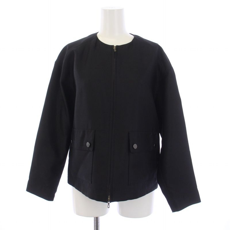 アドーア　ADORE ノーカラー　ジャケット　シルク　ジップアップ アドーア ADORE ノーカラージャケット ジップアップ シルク