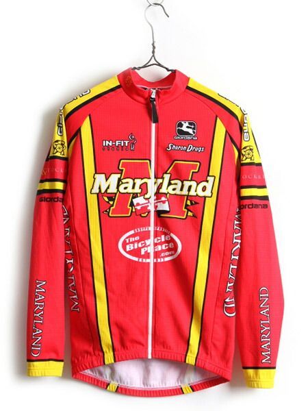 イタリア製 希少サイズ S ■ Giordana フルジップ 長袖 サイクル ジ □ 2000円ポッキリ 返品不可 □イタリア製 希少サイズ S
