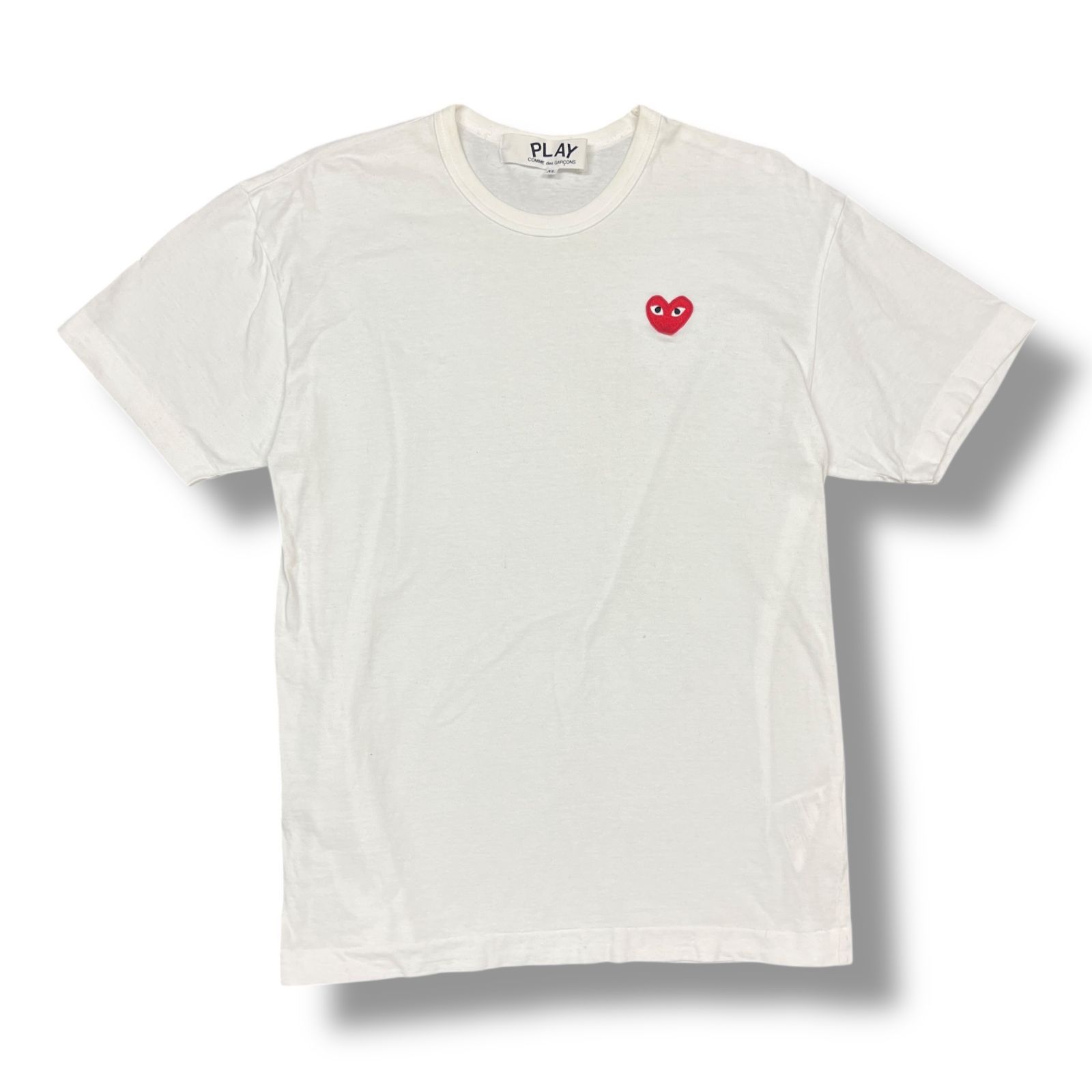 コムデギャルソン フランス製 半袖Tシャツ 花柄ワッペン Sサイズ ホワイト コムデギャルソン フランス製 半袖Tシャツ 花柄ワッペン Sサイズ