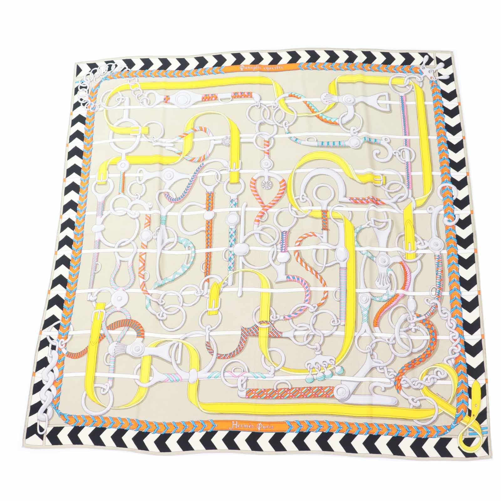 HERMES エルメス カレジェアン140 Panopile Equestre HERMES エルメス カレジェアン 140 PANOPLIE EQUESTRE カシシル