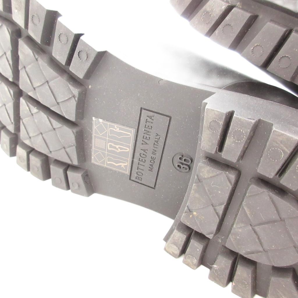 ボッテガヴェネタ BOTTEGA VENETA イントレチャート レインブーツ ラバーシューズ 長靴 36 黒 ブラック |UO GY19 KIN-KAAI_COM