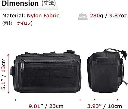 Azarxis ポーチ EDCポーチ モール | サバゲー Molle モールポーチ Molleポーチ ミニ 小型 ユーティリティポーチ 工具入れ 大容量 タクティカルポーチ モー