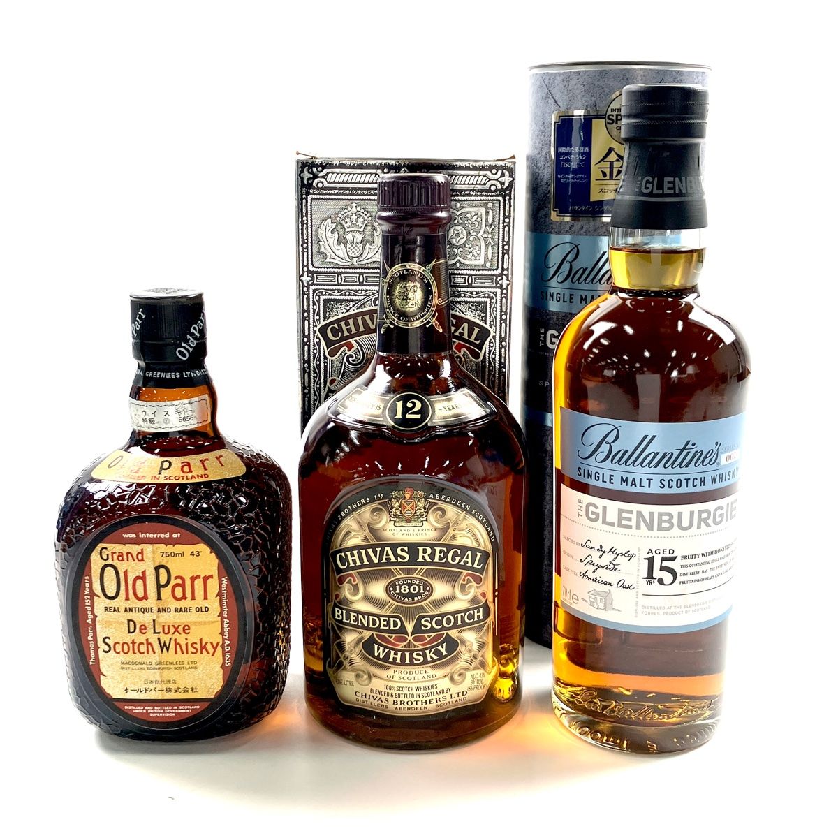 3本 Old Parr Ballantines スコッチ 3本 Old Parr Ballantines スコッチ（Old Parr（オールドパー））