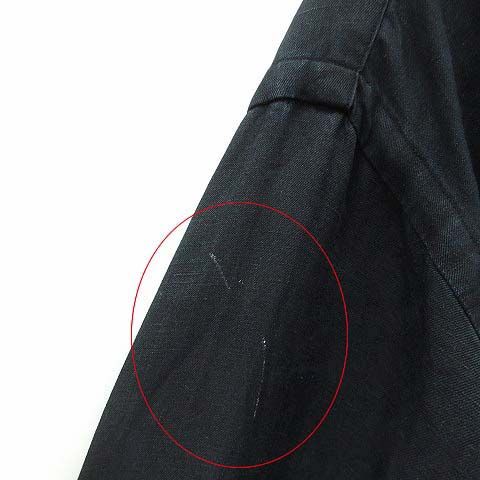 90's polo by Ralph Lauren リネンシルク ブラック POLO by RALPH LAUREN linen×silk black open collar shirt