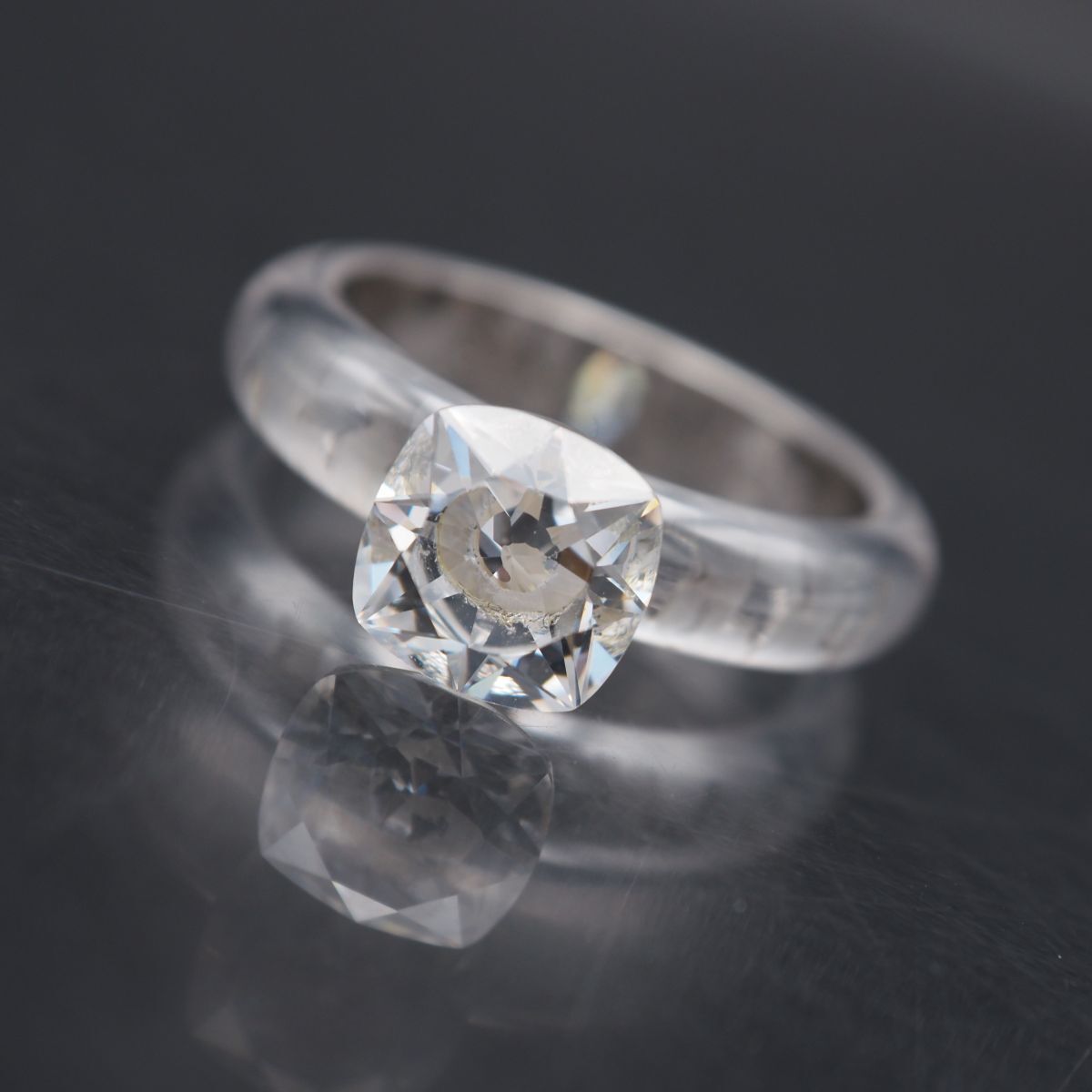 スタージュエリー*星形クリスタルリング シルバー925 C766 STAR JEWELRY スタージュエリー 925刻印 リング
