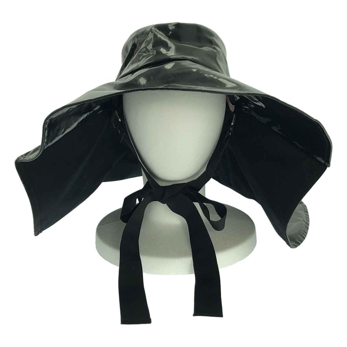 FETICO フェティコ FLARED FAUX-LEATHER HAT ハット ブラック レディース