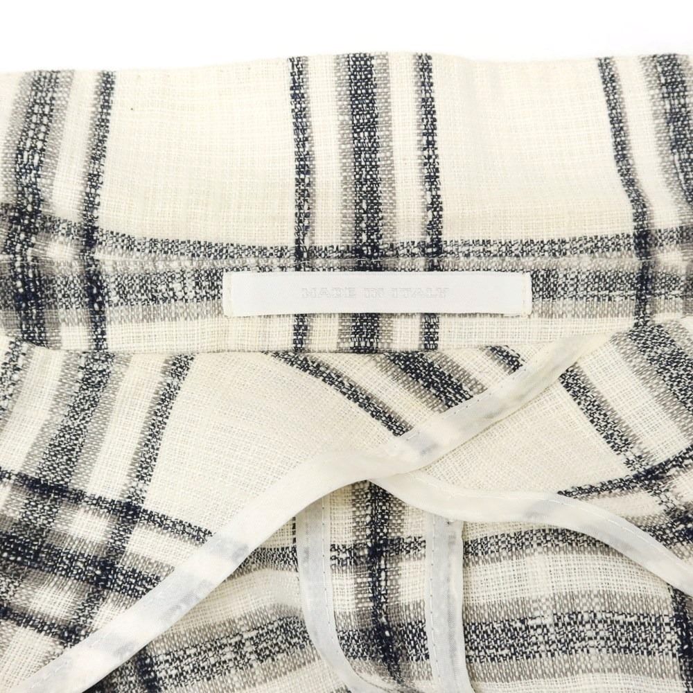 中古】タリアトーレ TAGLIATORE リネンコットン チェック 2B  