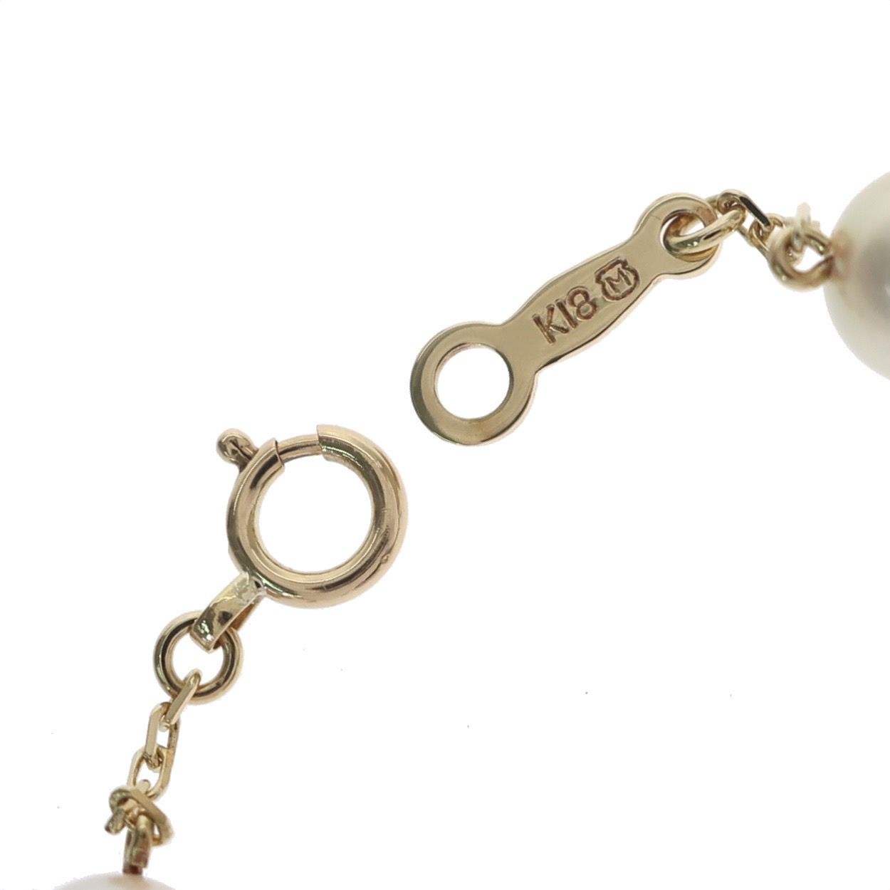 限定セール！750/18K アコヤパールデザインブレスレット 未使用品】MIKIMOTO ミキモト パール ブレスレット 8P 8粒 K18