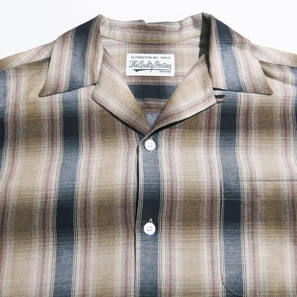 WACKO MARIA ワコマリア OMBRE CHECK OPEN COLLAR SHIRT L/S(TYPE-4 ...