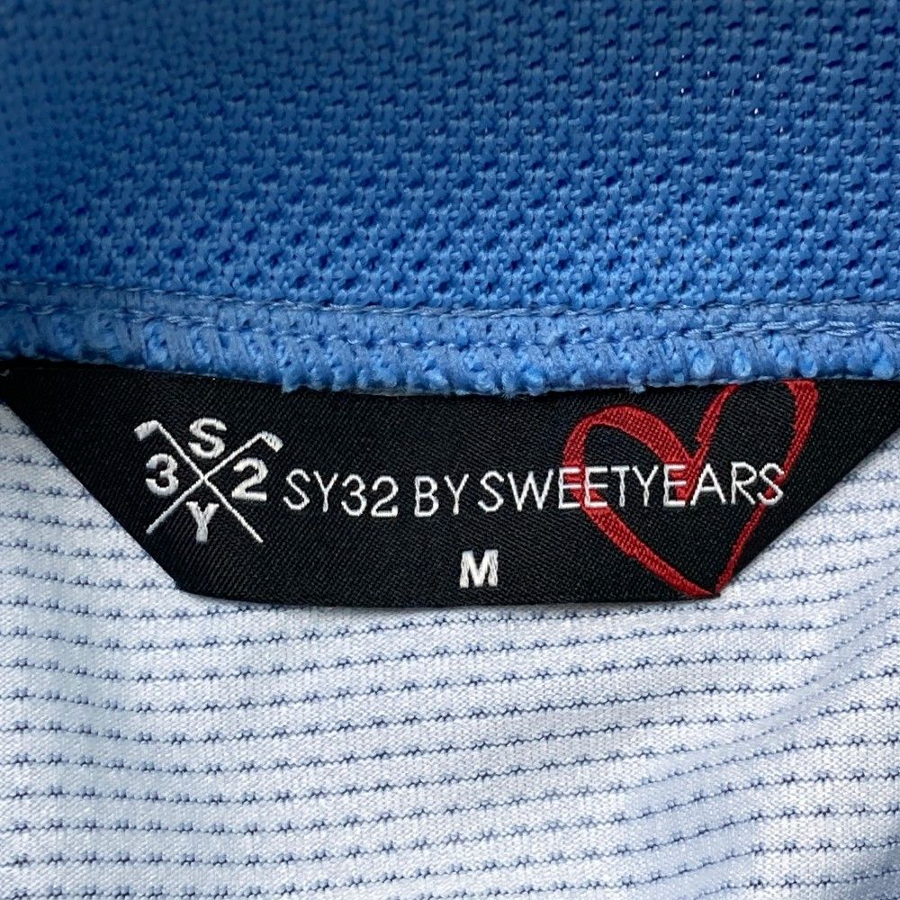 サイズ：M SY32 BY SWEET YEARS GOLF エスワイサーティトゥ  ハイネック 半袖Tシャツ 総柄 ブルー系 [240101455516] ゴルフウェア レディース ストスト サイズ：M SY32 BY SWEET YEARS GOLF エスワイサーティトゥ