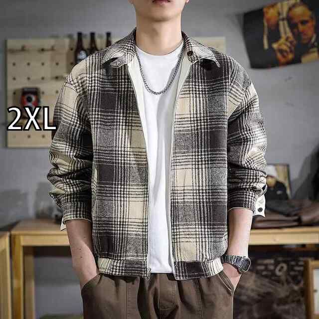 [2XL]メンズ ファッション 服 男性用 オシャレ シンプル 大人 かっこいい ストリート ハイエンド ワーク ジャケット 春 アウトドア レジャー 綿 ジャケット 