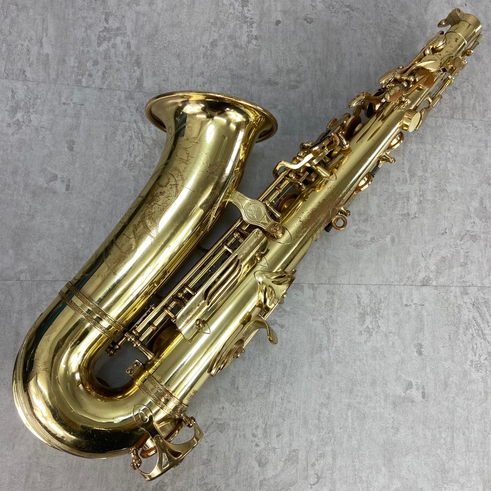 YAMAHA　ヤマハ　YAS-61　アルトサックス ALTO　SAXPHONE 管楽器　Jガード　ゴールドラッカー　ビンテージ　マウスピース　ハードケース