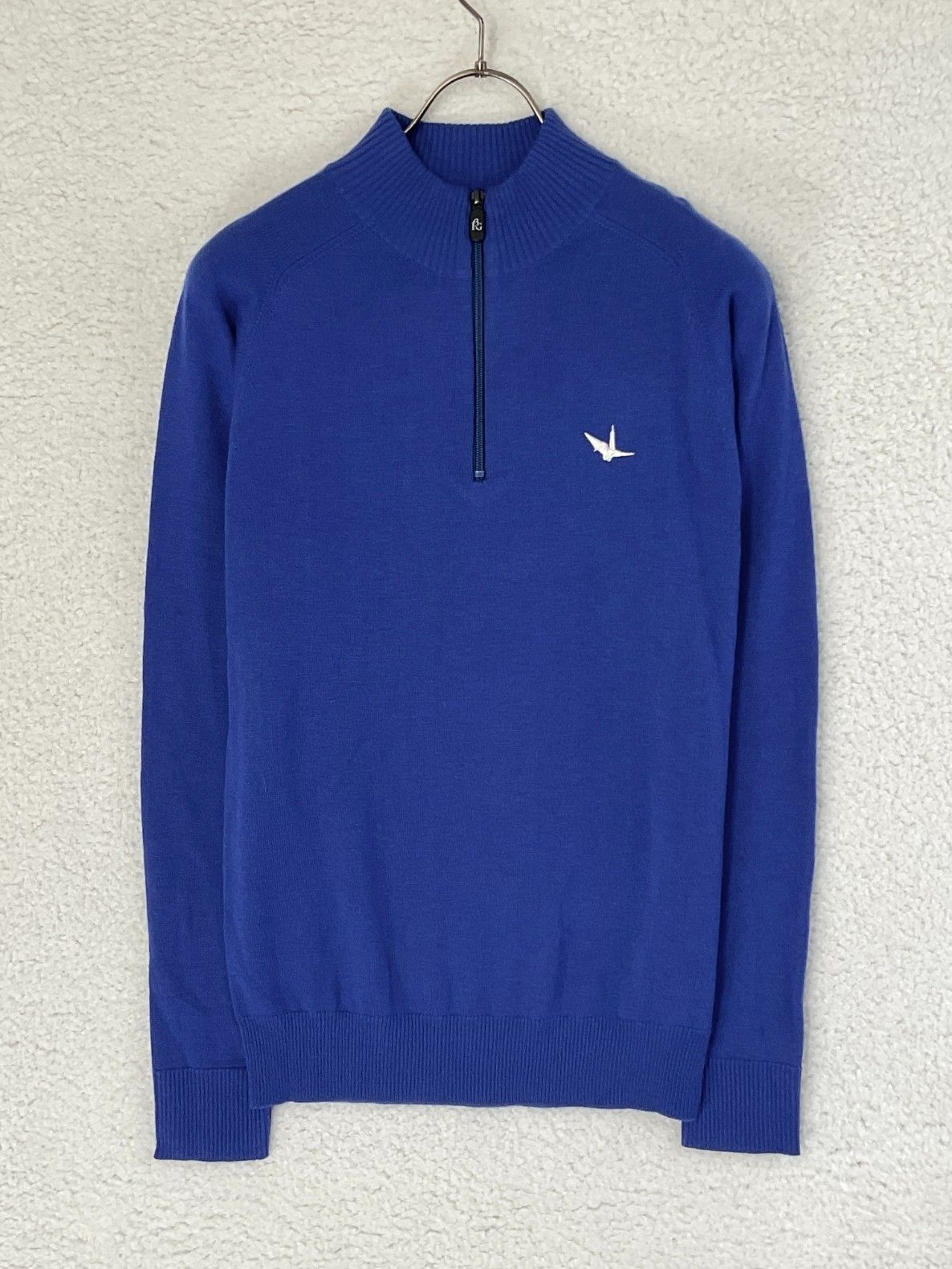 未使用 1PIU1UGUALE3 GOLF 3 ブルー ZIP KNIT プルオーバージップ