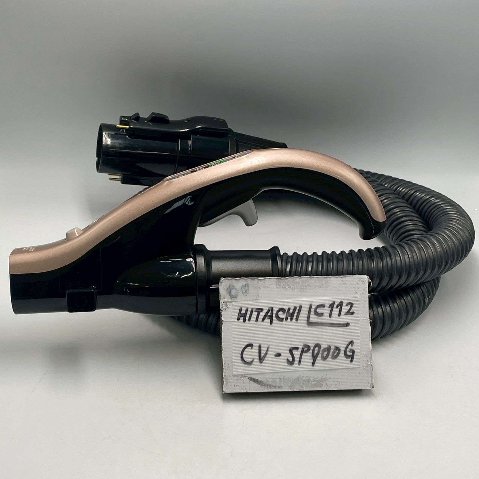 簡易清掃済 日立 型番 CV-SP900G 掃除機 ホース 管 蛇腹 じゃばら スイッチ クリーナー HITACHI 色 黒 ブラック 金 シャンパンゴールド 管理番号 C112