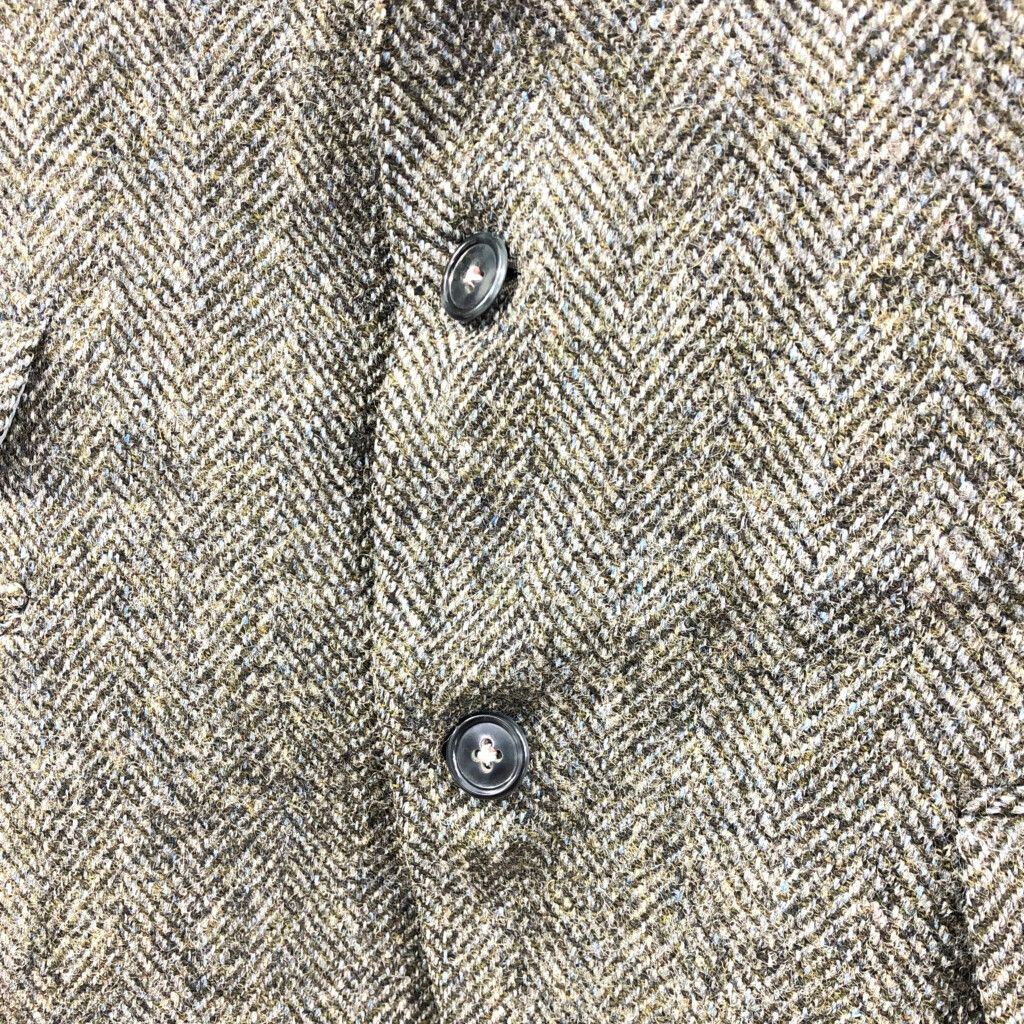 60年代 イングランド製 Harris Tweed ハリスツイード ヘリンボーン テーラードジャケット ヴィンテージ (メンズ S) 中古 古着 Q7894