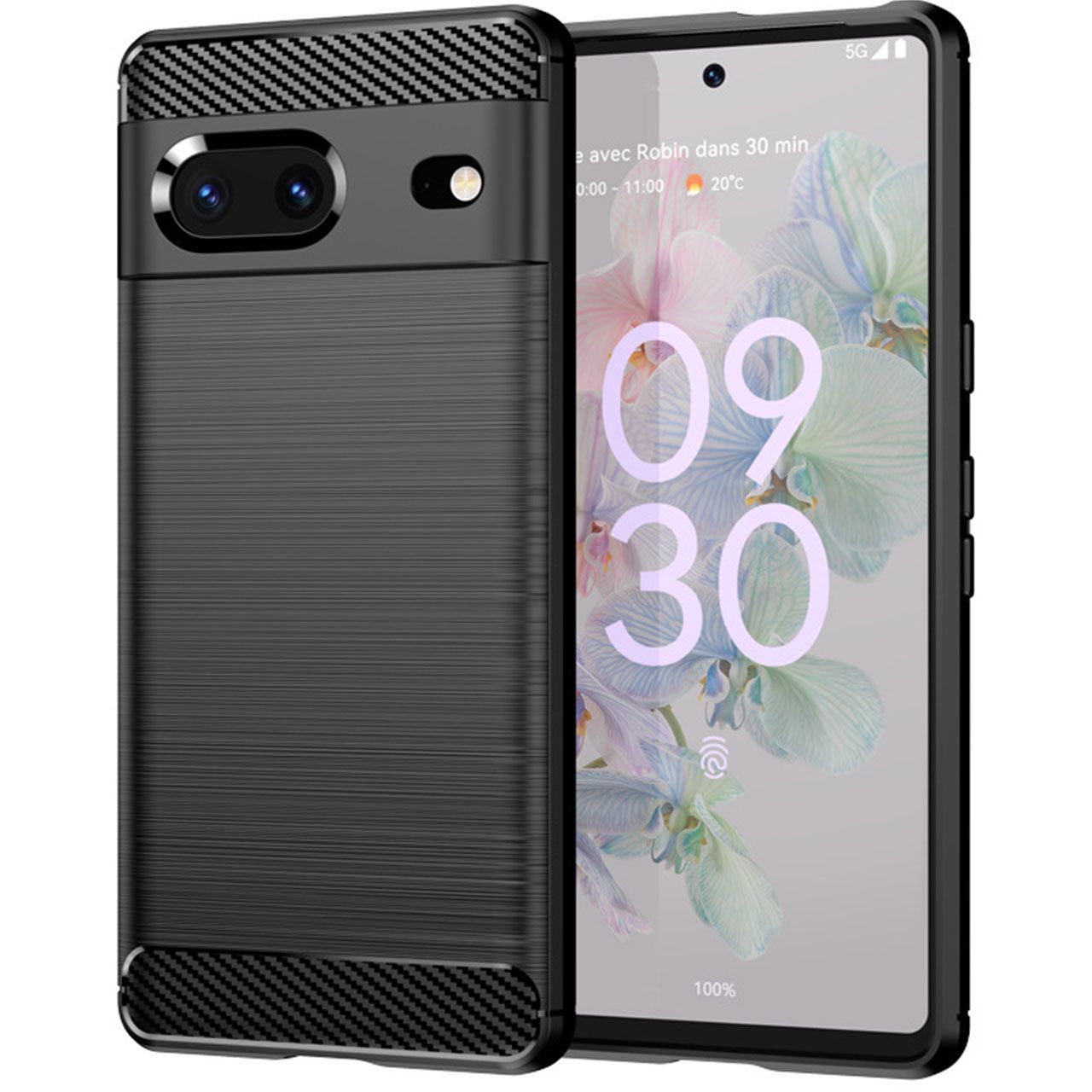 Google Pixel 7 ケース ピクセル7 カーボン調 薄型 耐衝撃 ソフト 