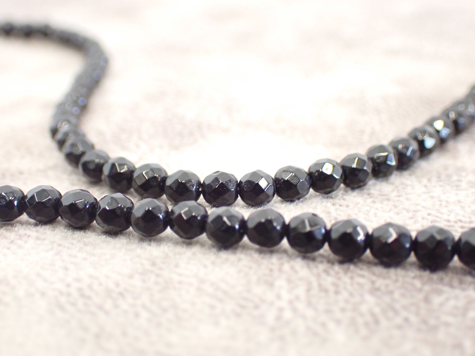 ジャスティンデイビス　オニキスチェーン　ネックレス　ブレスレット　約50cm 定価3万・廃盤 Justin Davis（ジャスティンデイビス）カットオニキス製