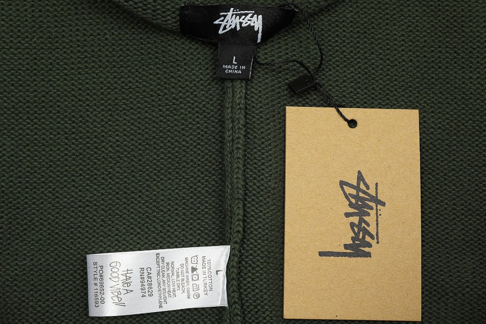 STUSSY CURLY S SWEATER GREEN ニット ユニセックスセーター - メルカリ