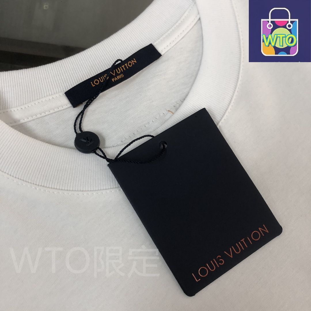 【快適な着心地♪】Louis Vuitton★コットンクルーネック 本日限定特価】Louis Vuitton クルーネックTシャツ - 高品質