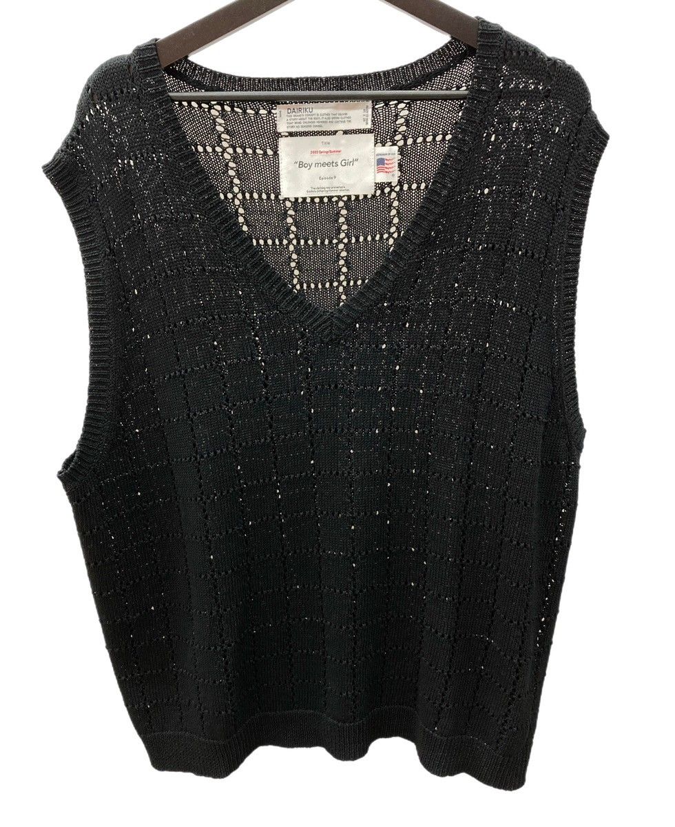 DAIRIKU 22SS A.J KNIT VEST ニットベスト　ブラック　黒 DAIRIKU（ダイリク）の「