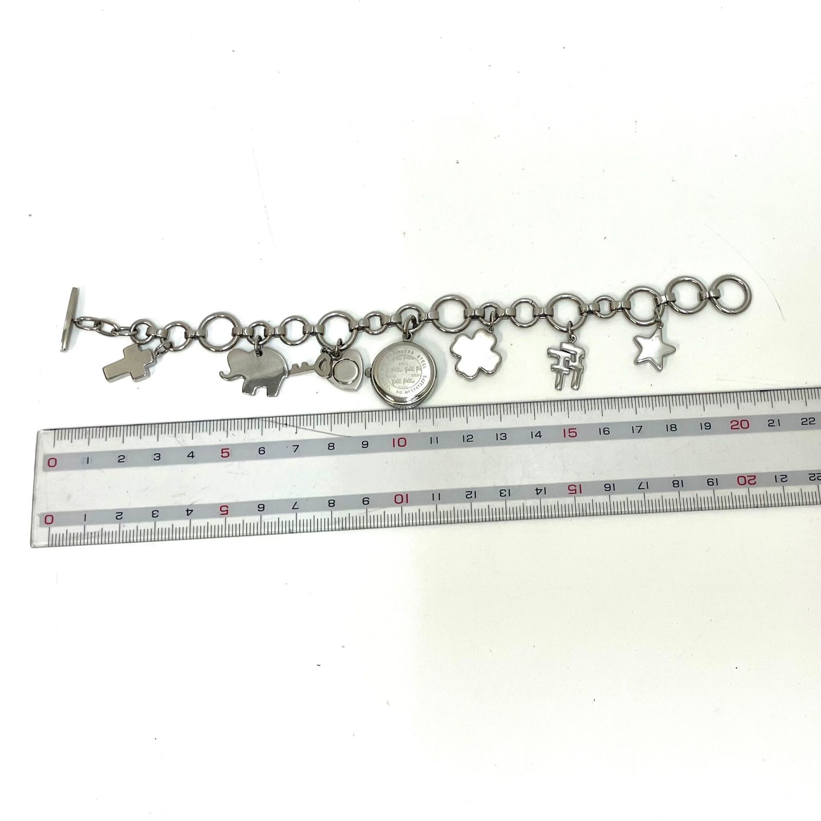 ジャンク品★follifollieフォリフォリシルバー925製ブレスレット時計 ジャンク品☆follifollieフォリフォリシルバー925製ブレスレット時計
