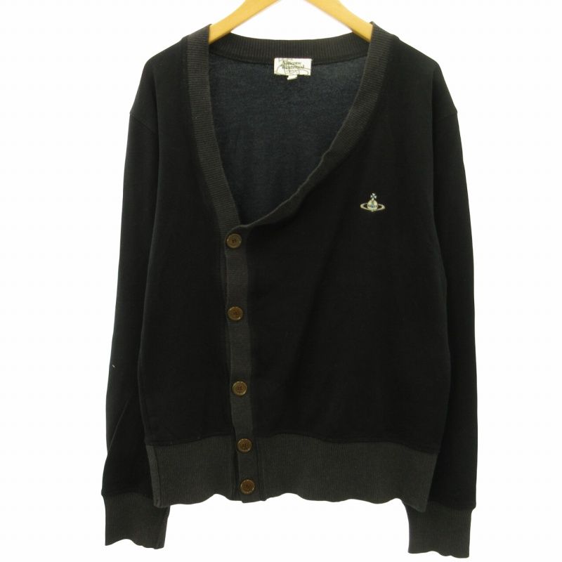H*O様 【美品】Vivienne Westwood 変形カーディガン オーブ刺 Vivienne Westwood MAN 変形カーディガン オーブ刺繍 46 Vivienne