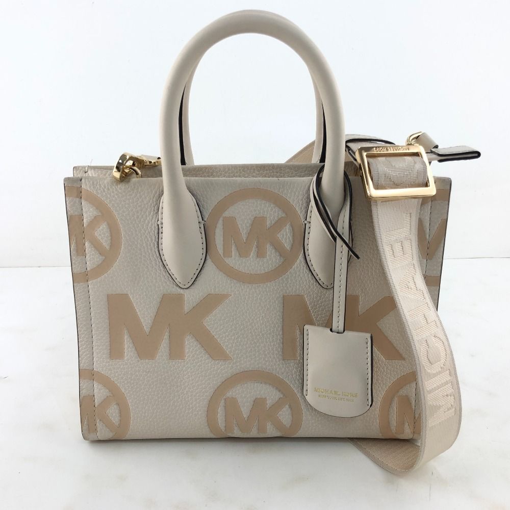 【美品】MICHAEL KORS ベージュ ハンドバッグ　ショルダーバッグ Michael Kors ベージュ ショルダーバッグ