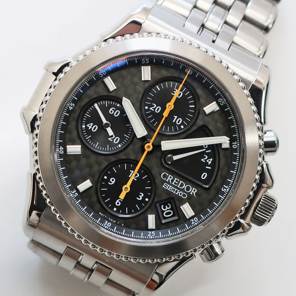 天白】メーカーOH済 セイコー クレドール パシフィーク クロノ