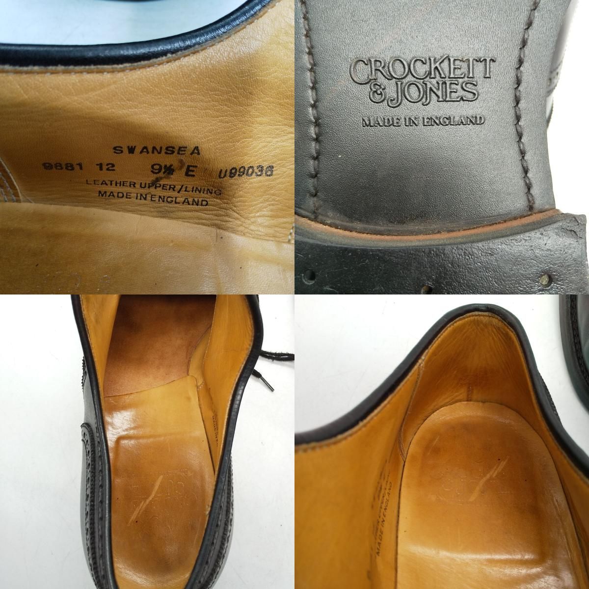 古着 クロケットアンドジョーンズ CROCKETT & JONES ウイングチップシューズ 英国製 UK91/2 メンズ28.0cm/saa009719