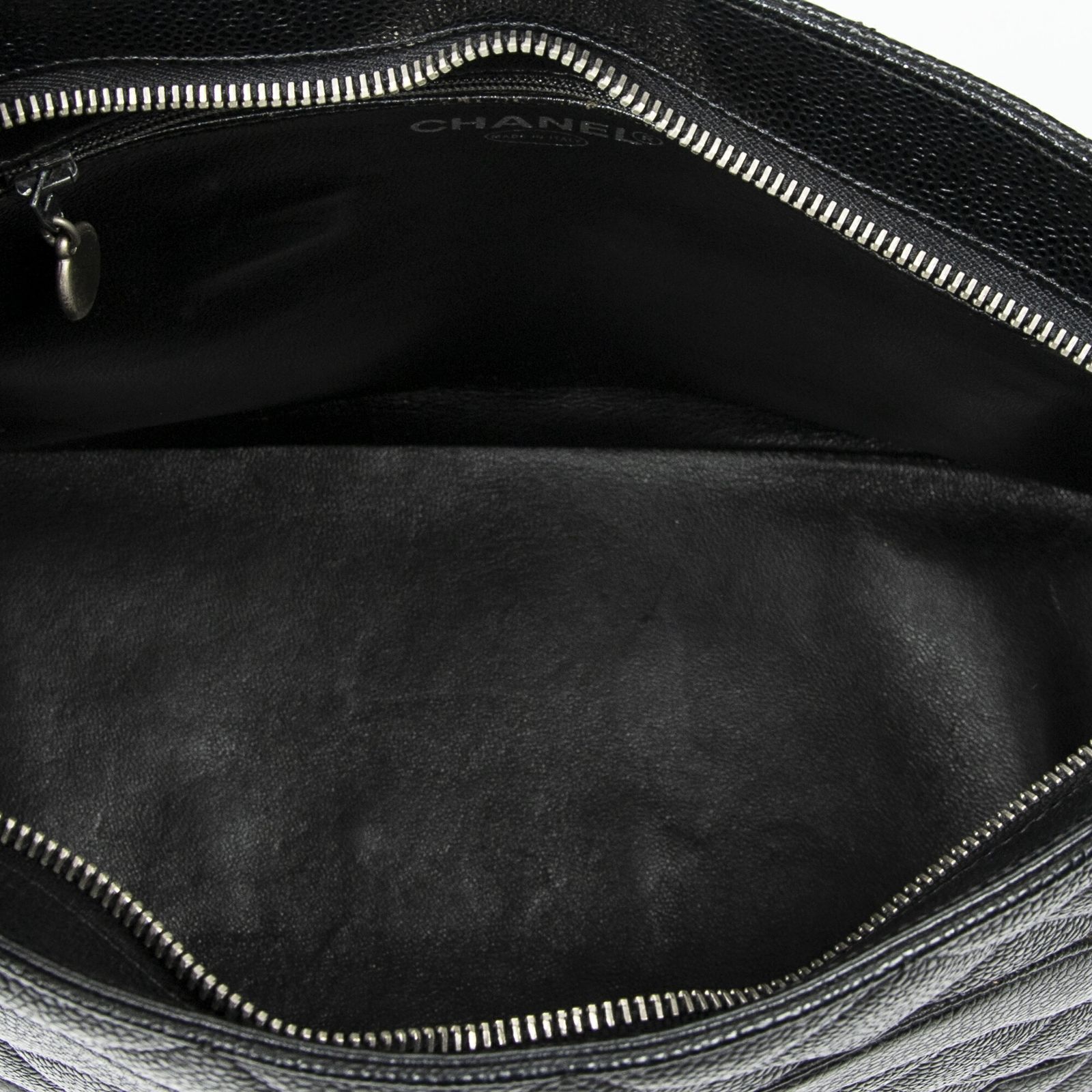 CHANEL シャネルタイムレスメダリオントート黒マトラッセキャビアレザーA