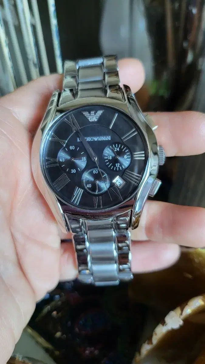 EMPORIO ARMANI エンポリオアルマーニ ARMANI アルマーニ メタル 時計 ブラック