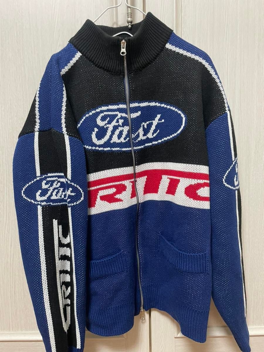 【Bunjang商品韓国直送】CRITIC(クリティック) RACING ZIP ー UP KNIT NAVY s サイズ