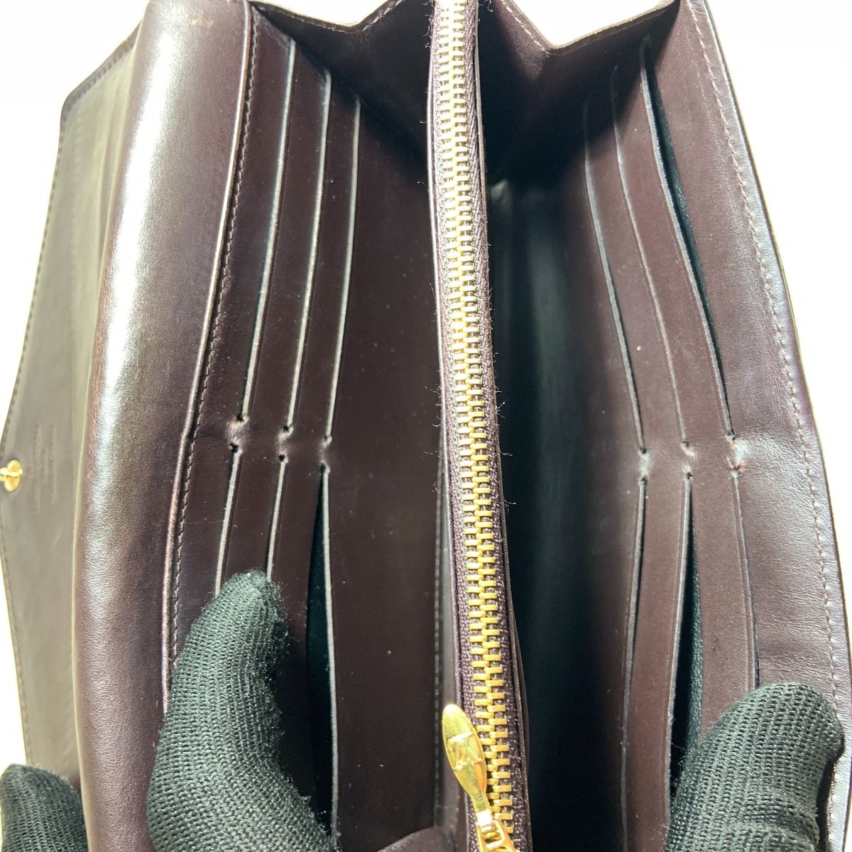 〇〇LOUIS VUITTON ルイヴィトン モノグラム ヴェルニ ポルトフォイユ サラ 二つ折り長財布 M90152 パープル 〇〇LOUIS VUITTON ルイヴィトン モノグラム ヴェルニ ポルトフォイユ