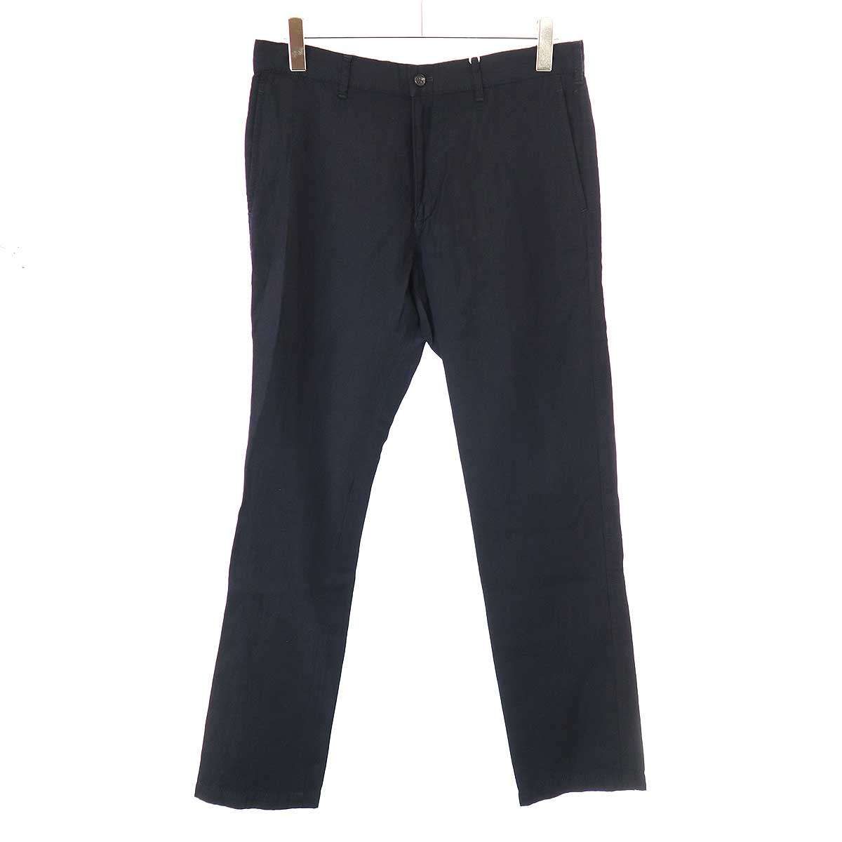COMME des GARCONS HOMME コムデギャルソンオム 07AW ウールリネンパンツ HT-P001 ネイビー M COMME des GARCONS HOMME(コムデギャルソンオム) 90\u0027s Back logo