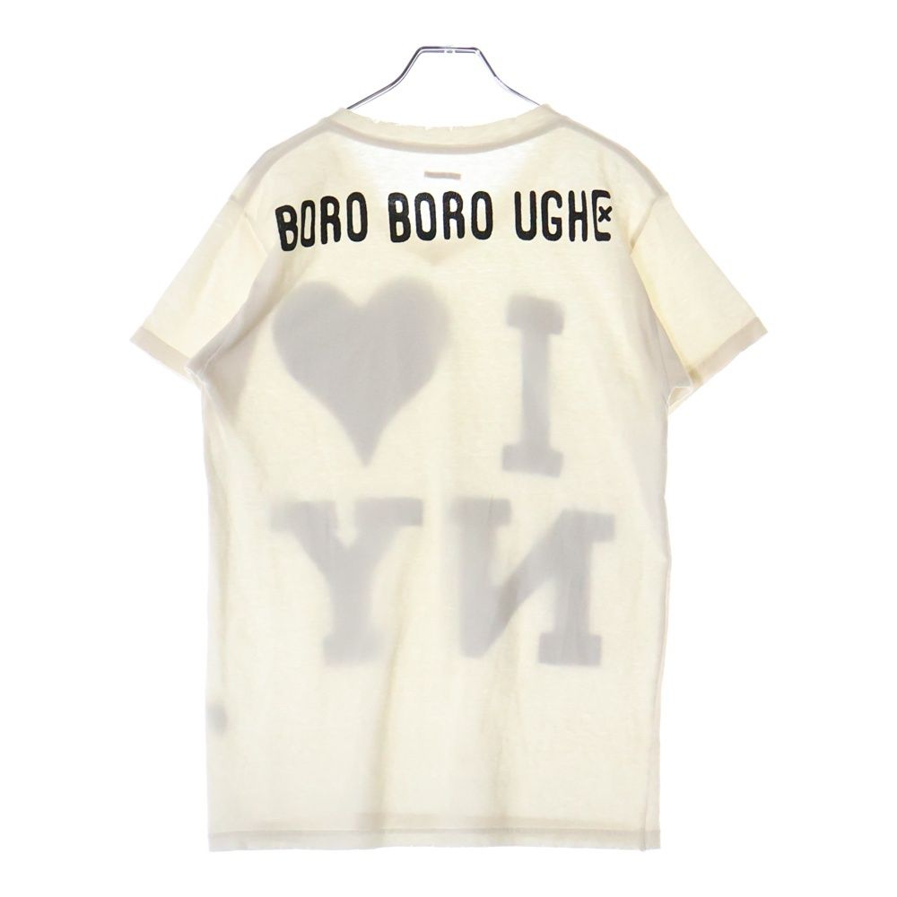 キャピタル kapital ダメージ加工 Tシャツ 半袖 カットソー 刺繍 3 インディゴブルー トップス USED加工 キャピタル kapital Tシャツ 半袖 カットソー 黒 ブラック ビンテージ