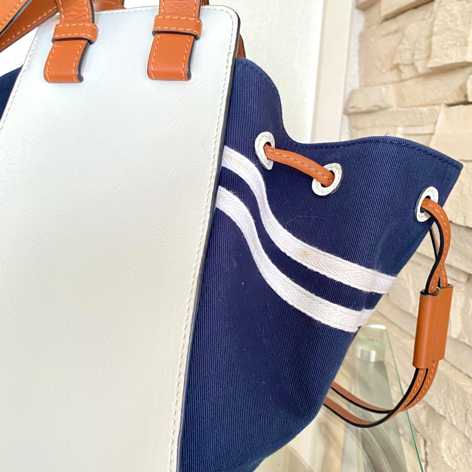 LOEWE ロエベ ハンモック セーラー スモールバッグ ホワイト
