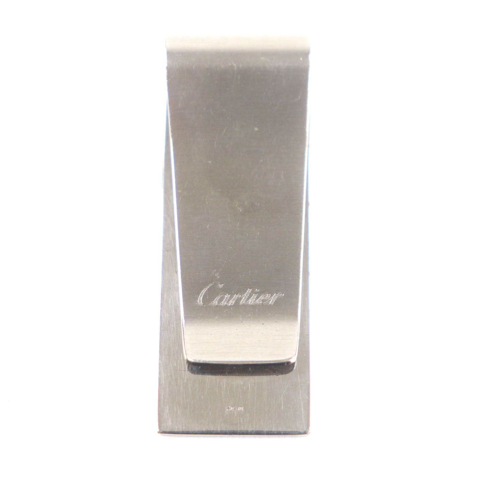 美品▼Cartier カルティエ C2 デコール ロゴ入り ビルクリップ 札ばさみ マネークリップ シルバー スペイン製 メンズ 美品▽Cartier カルティエ C2 デコール ロゴ入り ビルクリップ 札ばさ
